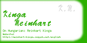 kinga meinhart business card